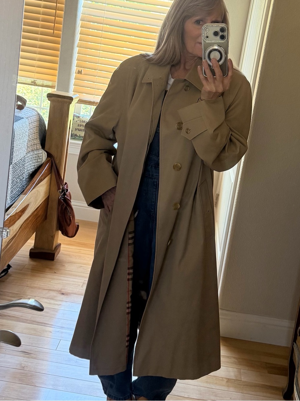 Vintage 80s 90s Burberrys Car Coat 40R Unisex Oversized Womens Trench Nova Check